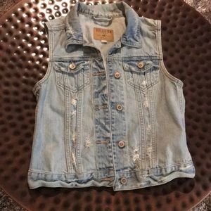 Hollister Distressed Jean Vest